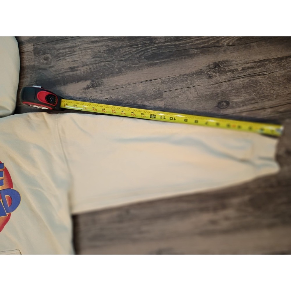 Looney Tunes Space Jam Tune Squad Hoodie Cream Beige Graphic Pullover Mens Small - Picture 7 of 7